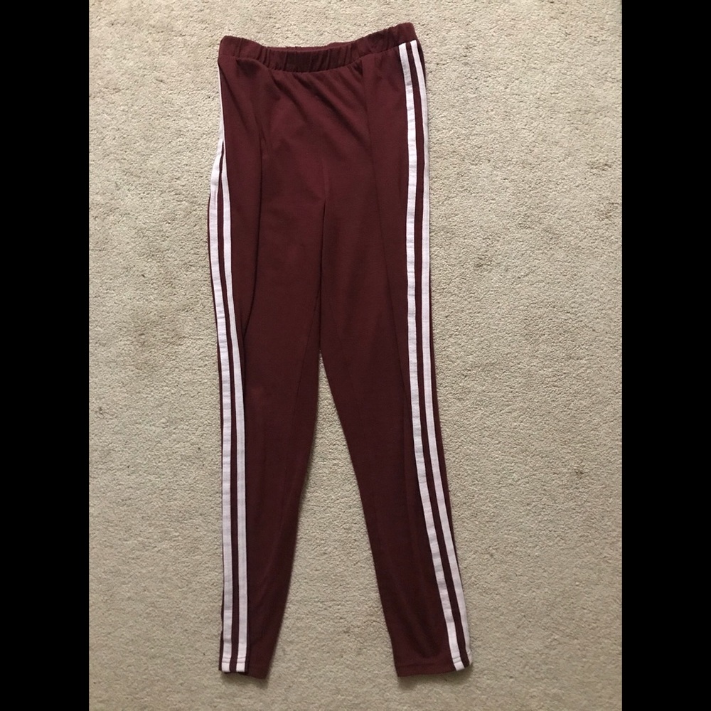 High waisted side striped leggings